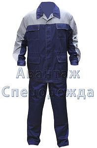 Костюм рабочий летний МАСТЕР (куртка-полукомбинезон) ткань смесовая СТ